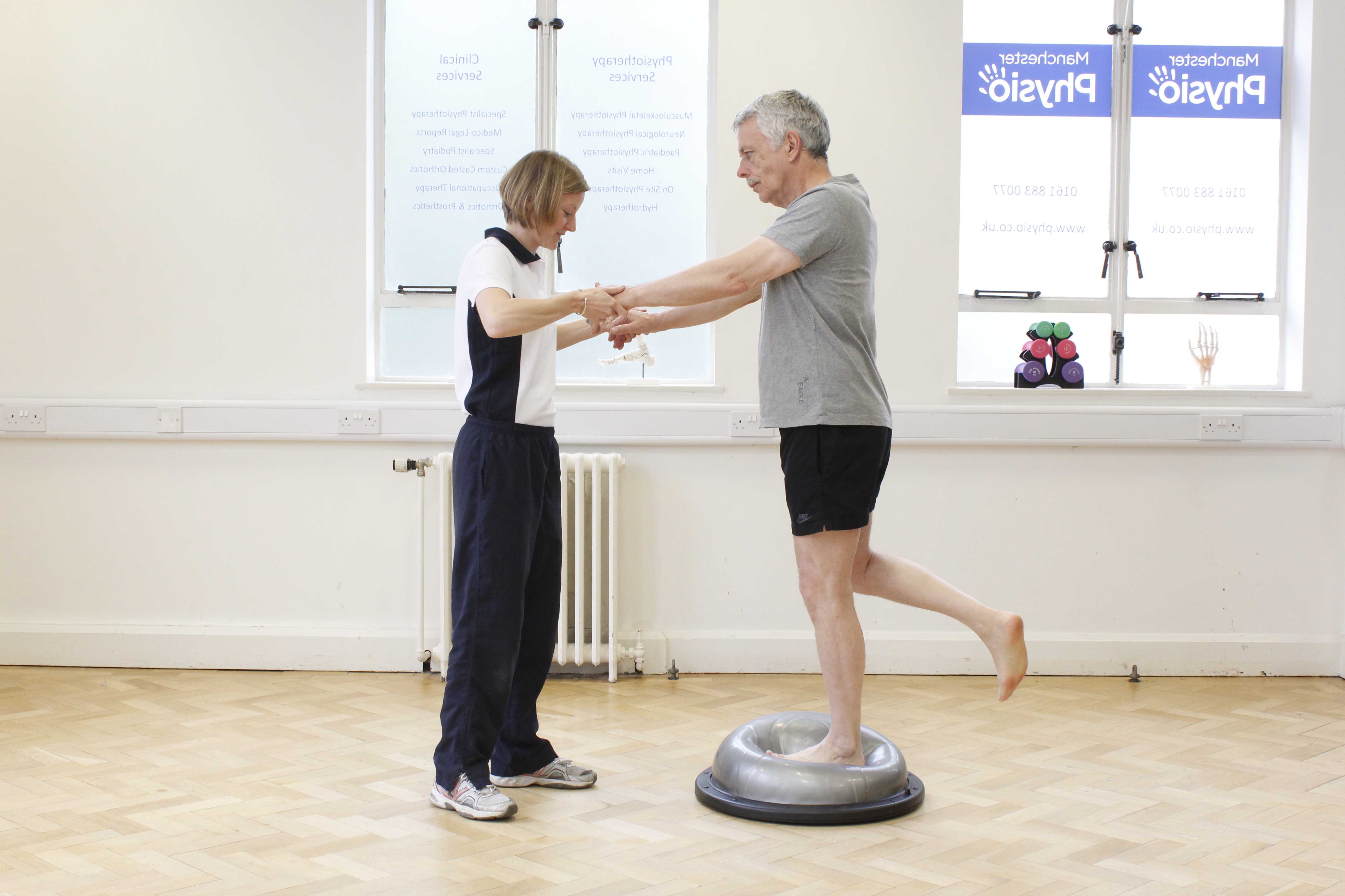 Imporving balance technique following an ankle sprain